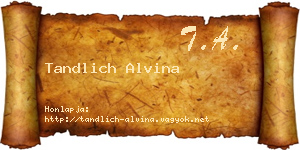 Tandlich Alvina névjegykártya